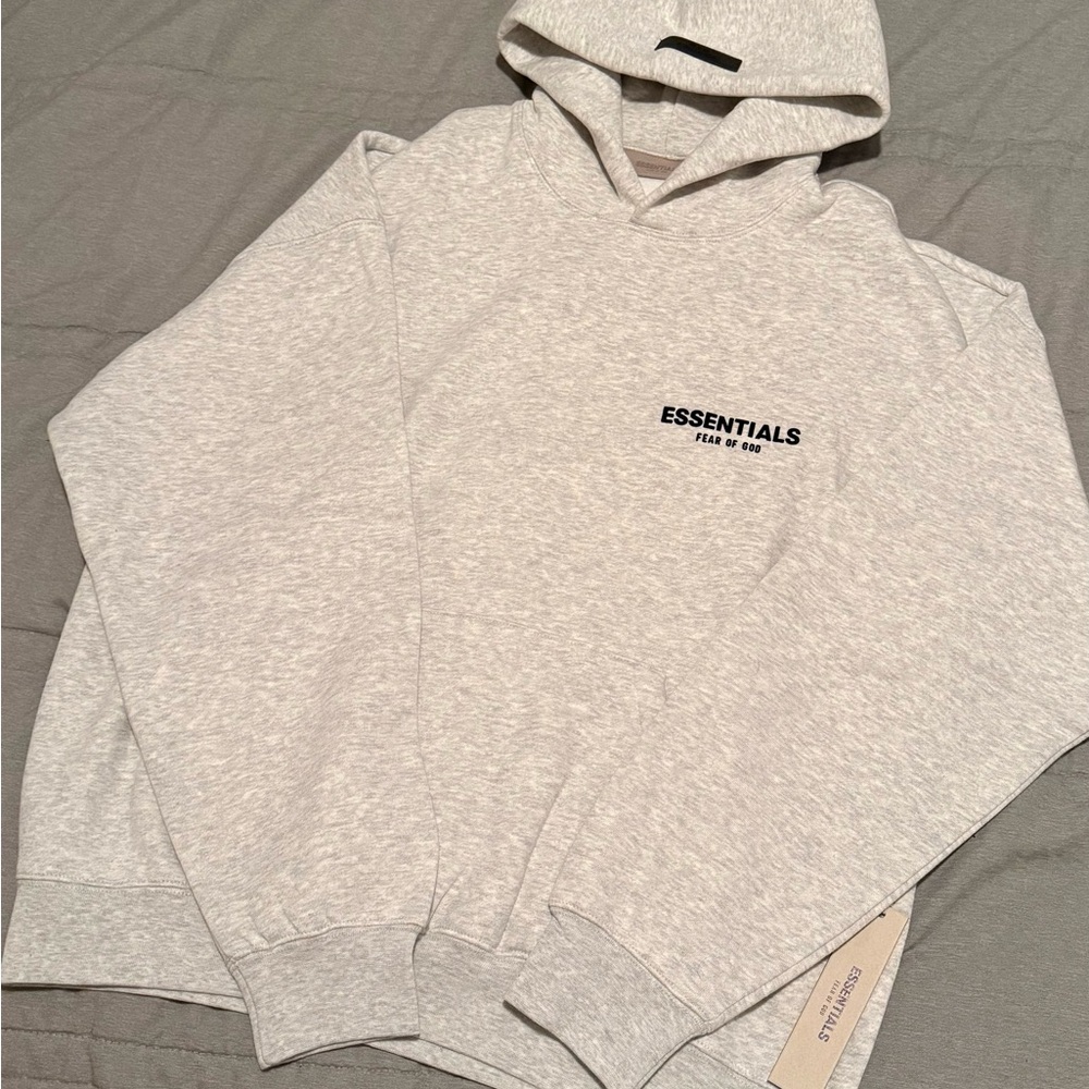 Essentials Light Gray Men's Hoodie